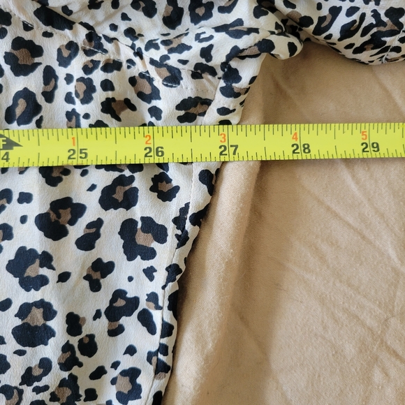 Quo-Silk Animal Print Button Down Short Sleece Shirt Blouse Women's Size 2xl - Picture 4 of 7
